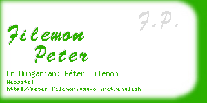 filemon peter business card