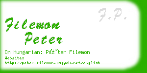 filemon peter business card